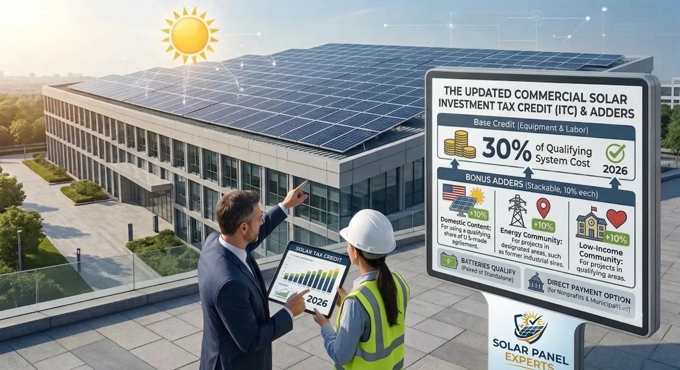 How the commercial solar tax credit works in 2026 — Solar Panel Experts, Spring Hill FL